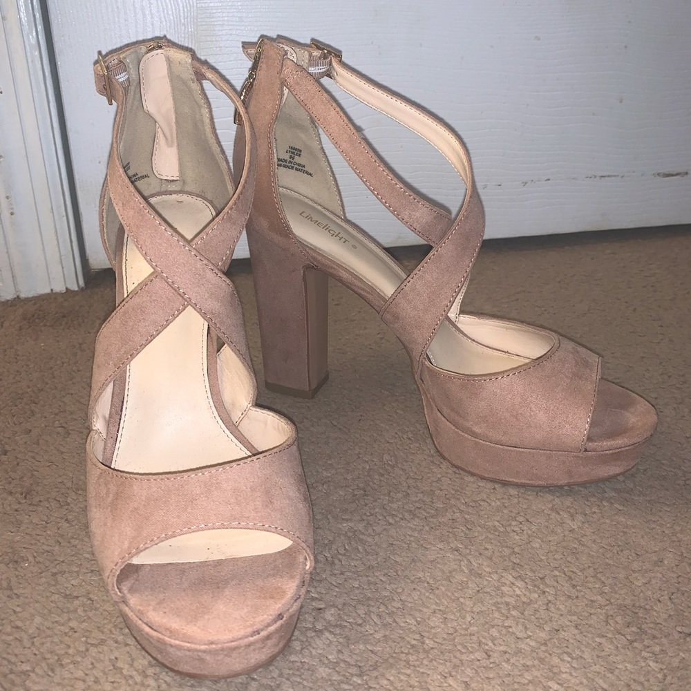 Pink Block Heels-Platform Sandals